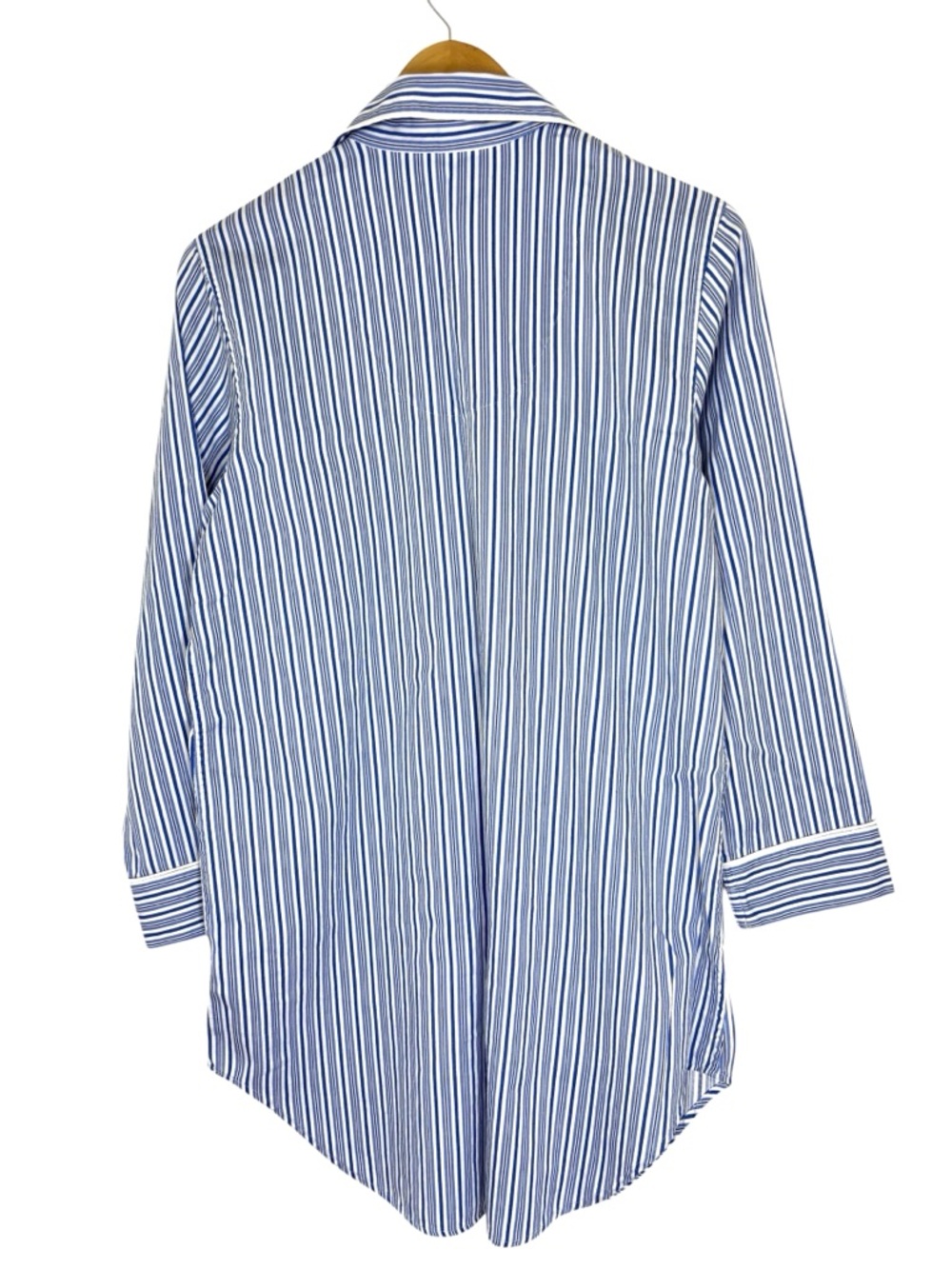 Lauren Ralph Lauren Sleep Shirt Striped Cotton Preppy - Picture 2 of 7